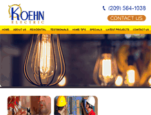 Tablet Screenshot of koehnelectric.com